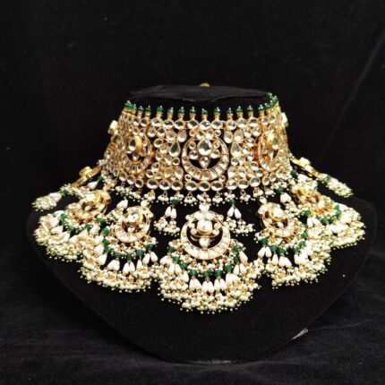 Ethereal Maharani Pachi Bridal Necklace Set