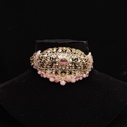 Ceremonial Light Pink Indowestern Neck Choker Set